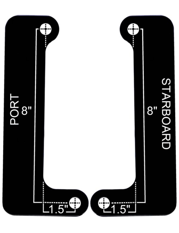 Motor Mount - Port + Starboard - Mounting Hole Diagram 614x800 - Max-Gain Systems Inc