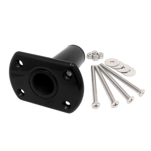 Pontoon Deck Mount - Flush Deck Mount - BLACK - Included Hardware 1 inch 800x800 - Max-Gain Systems Inc