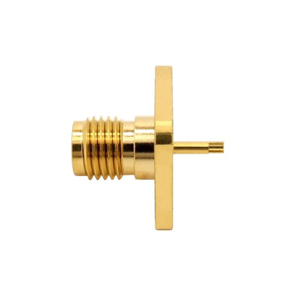 SMA female 4-Hole Panel Mount Solder Connector 7814 side view 800x800 - Max-Gain Systems Inc