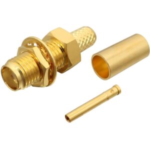 SMA female Bulkhead Crimp Connector for LMR-195, RG-58, and other 0.195 Inch OD Coax 7807-SMA-58 800x800 - Max-Gain Systems Inc