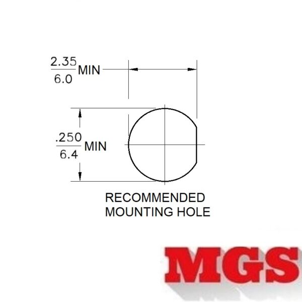 SMA female Bulkhead Crimp Connector for LMR-195, RG-58, and other 0.195 Inch OD Coax 7807-SMA-58 Recommended Mounting Hole - Max-Gain Systems Inc