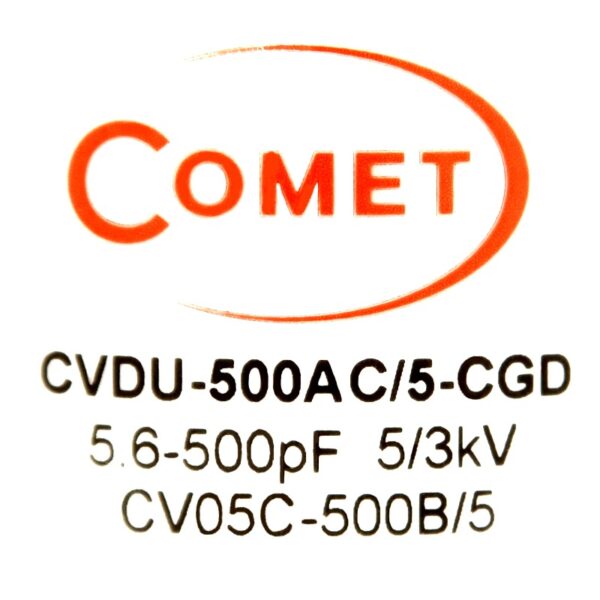 Comet CVDU-500AC5-CGD or CV05C-500B5 Label - Max-Gain Systems Inc