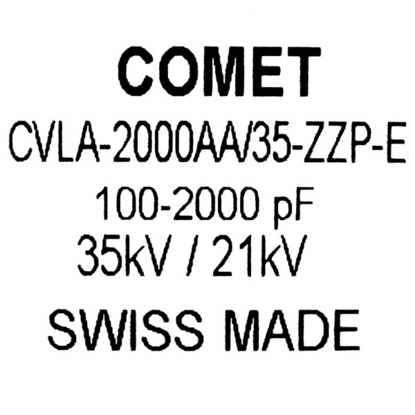 Comet CVLA-2000AA35-ZZP-E Label - Max-Gain Systems Inc