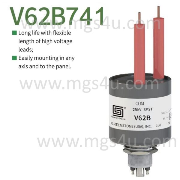 Greenstone V62B741 Vacuum Relay 3D Render - Max-Gain Systems Inc