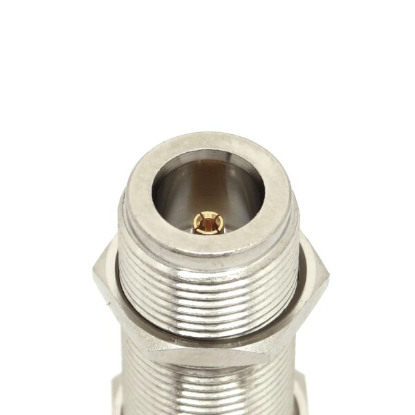 Type N female to Type N female 1.75 Inch Bulkhead Mount Adapter - Image 3