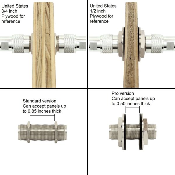 Type N female to Type N female 1.75 inch Bulkhead Mount Adapter 7318-N-B-175 Comparison - Max-Gain Systems Inc