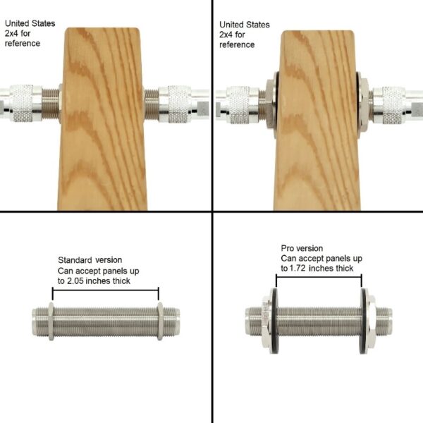 Type N female to Type N female 3 inch Bulkhead Mount Adapter 7318-N-BC-3 Comparison 800x800 - Max-Gain Systems Inc