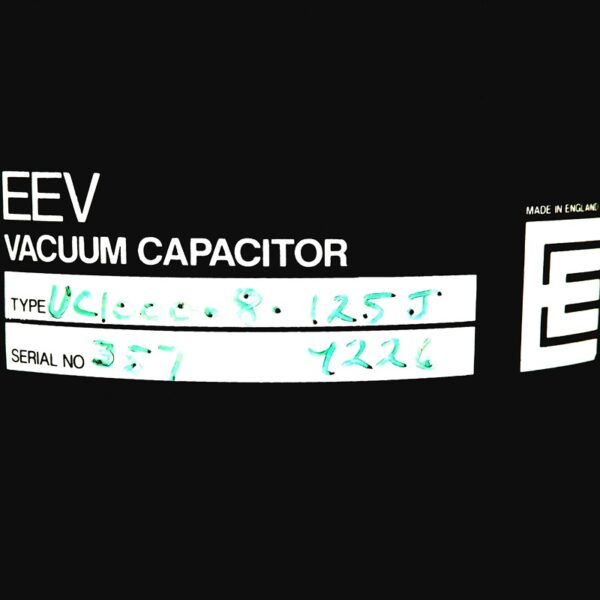 EEV UC1000-8-125J Label - Max-Gain Systems Inc