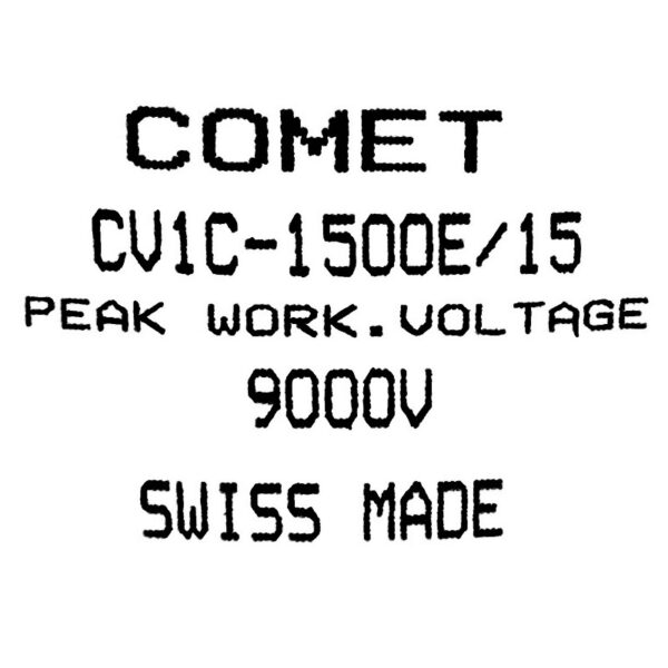 Comet CV1C-1500E15 Label - Max-Gain systems, Inc