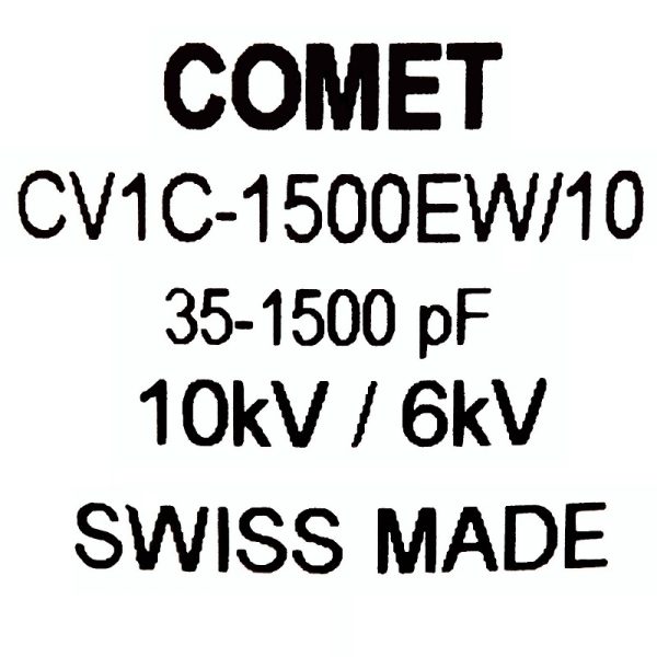Comet CV1C-1500EW10 Label - Max-Gain systems, Inc