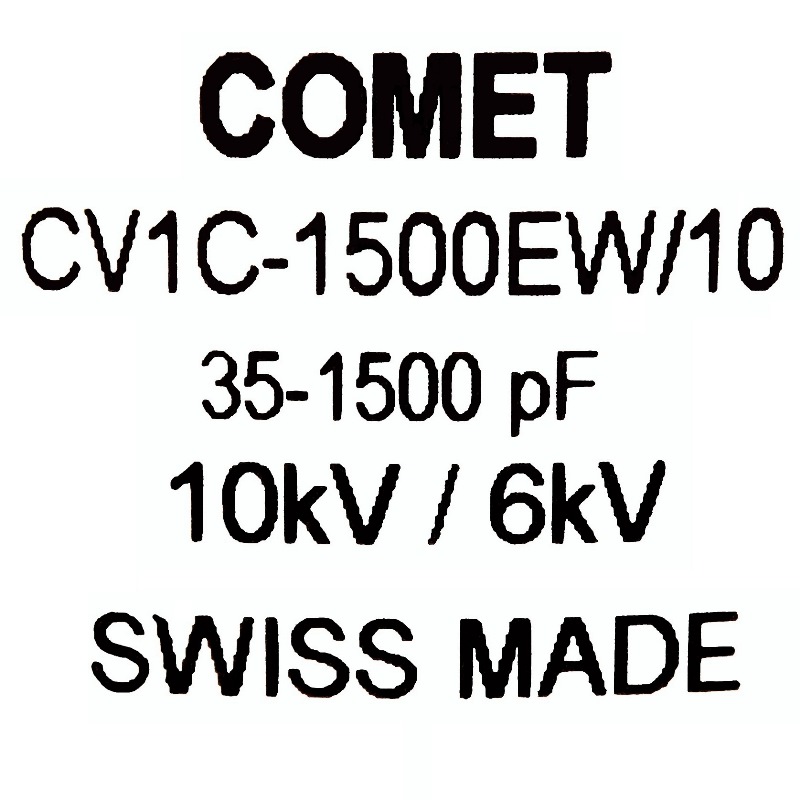 Comet CV1C-1500EW10 Label - Max-Gain systems, Inc