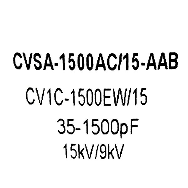 Comet CVSA-1500AC15-AAB or CV1C-1500EW15 Label - Max-Gain Systems, Inc