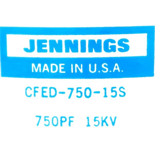Jennings CFED-750-15S Label - Max-Gain Systems, Inc