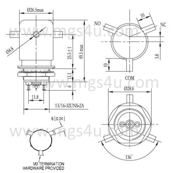 Greenstone VC-2WP Vacuum Relay Drawing 800x800 - Max-Gain Systems, Inc.