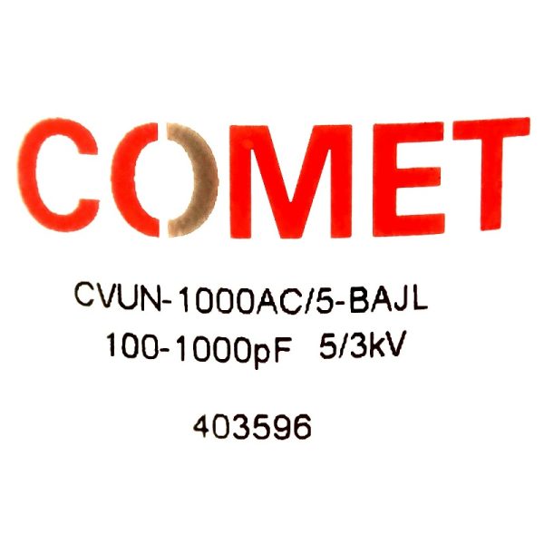 Comet CVUN-1000AC5-BAJL Label - Max-Gain Systems, Inc.