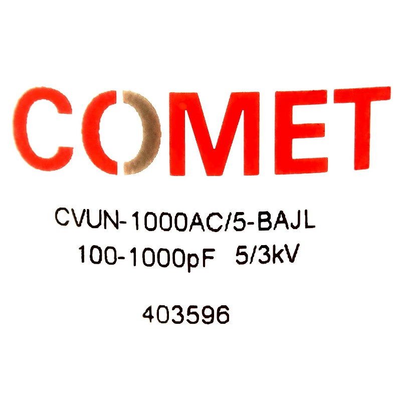 Comet CVUN-1000AC5-BAJL Label - Max-Gain Systems, Inc.