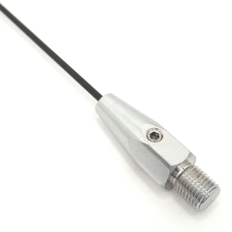 0.100 Chrome Brass Antenna Ferrule to 38 x 24 thread male 9925-100 fits 0.125 inch fiberglass rod 800x800 - Max-Gain Systems Inc