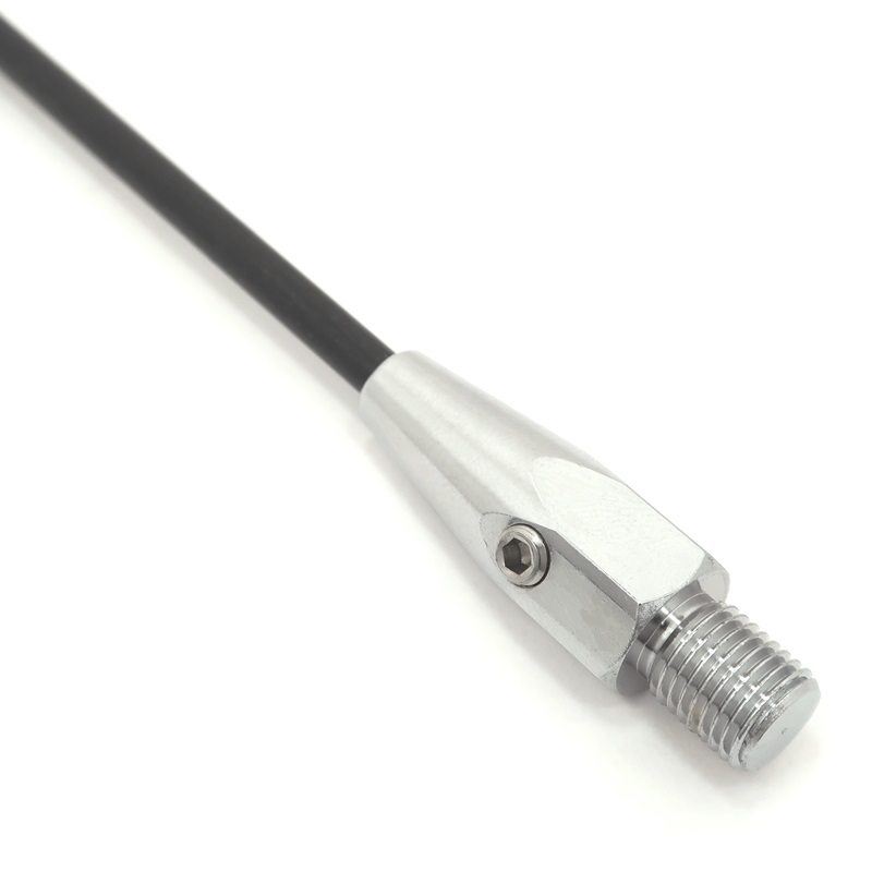 0.200 Chrome Brass Antenna Ferrule to 38 x 24 thread male 9927-200 fits 0.156 inch fiberglass rod 800x800 - Max-Gain Systems Inc