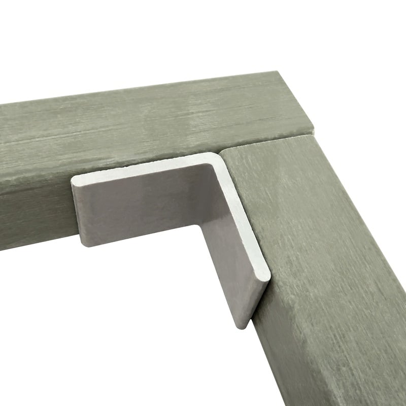 1.50 inch wide Fiberglass Angle Bracket used with 1.5 inch on-side square 800x800 - Max-Gain Systems, Inc.