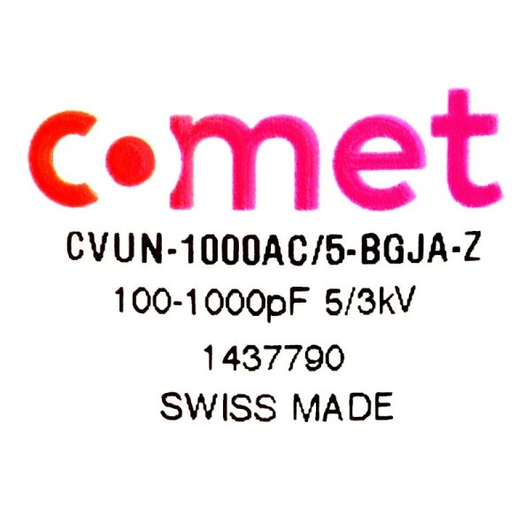 Comet CVUN-1000AC5-BGJA-Z Label - Max-Gain Systems, Inc.