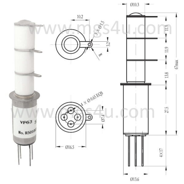 Greenstone VF63-26S Vacuum Relay Drawing MGS - Max-Gain Systems Inc