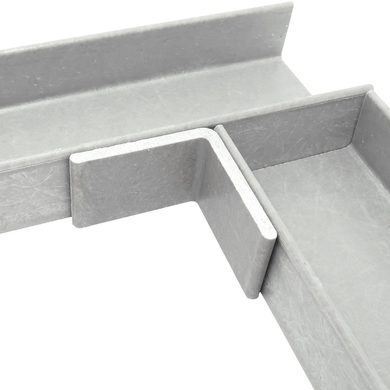 1.25 inch wide Fiberglass Angle Bracket used with 2.563 On-Side x 1.219 On-Side x 0.125 inch WALL Fiberglass Channel 800x800 - Max-Gain Systems, Inc.