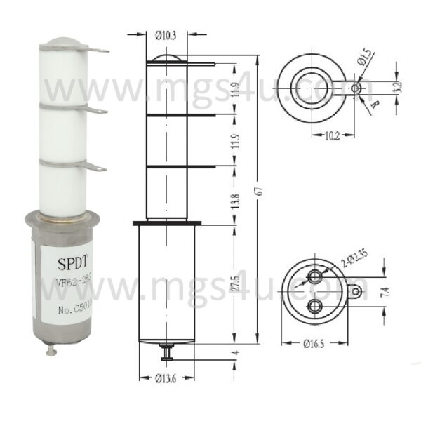 Greenstone VF62-26S Vacuum Relay Drawing - Max-Gain Systems, Inc.