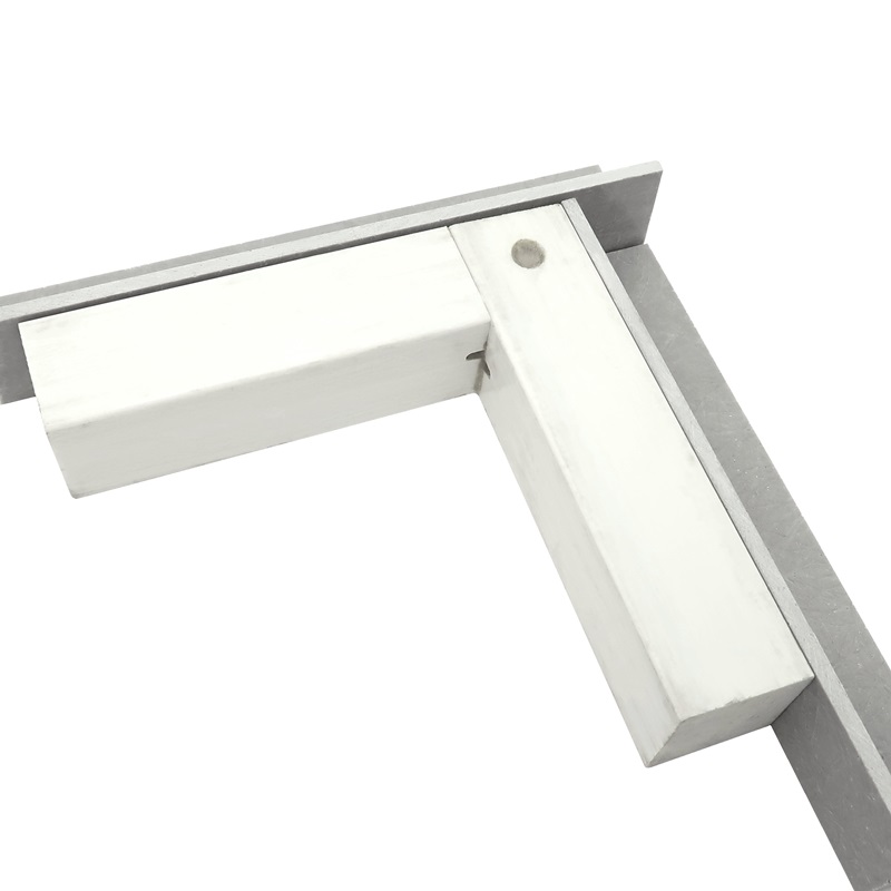 1 inch On-Side Square 90 Degree Angle Connector used with ANG-1-1-125 1x1 inch On-Side 0.125 Wall Fiberglass Angle 800x800 - Max-Gain Systems, Inc.