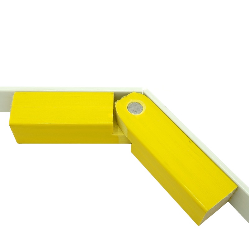 1.25 inch On-Side Square Adjustable Angle Connector used with 1.25 inch x 0.1875 inch Fiberglass Flat Strip Solid Rectangle 800x800 - Max-Gain Systems, Inc.