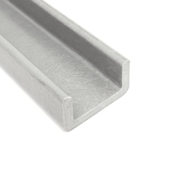 CHN-150-812-1875-S 1.5 On-Side x 0.8125 On-Side x 0.1875 inch WALL Fiberglass Channel laying flat 800x800 - Max-Gain Systems, Inc.