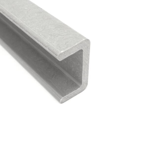 CHN-150-812-1875-S 1.5 On-Side x 0.8125 On-Side x 0.1875 inch WALL Fiberglass Channel laying flat v2 800x800 - Max-Gain Systems, Inc.
