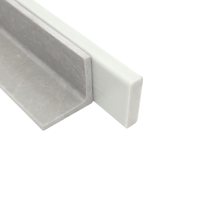 FSRP-1-QTR 1 inch x 0.25 inch Fiberglass Flat Strip Solid Rectangle matches side length with ANG-1-1-125 1x1 inch On-Side 0.125 Wall Fiberglass Angle 800x800 - Max-Gain Systems, Inc.
