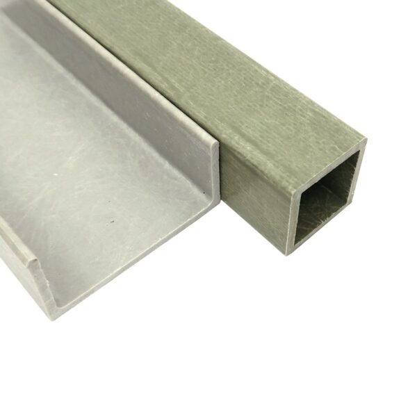 ST-125 1.25 inch On-Side Square Tube with 0.125 inch WALL matches side length with CHN-2916-1218-125-S 2.563 On-Side x 1.219 On-Side x 0.125 inch WALL Fiberglass Channel 800x800 - Max-Gain Systems, Inc.