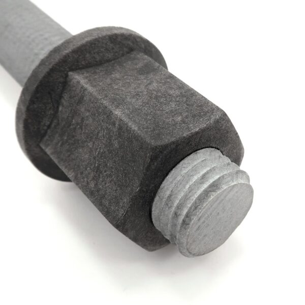 ATR-1-8UNC 1 inch x 8UNC Fiberglass All Thread Rod with FHN-1-8UNC 1 inch x 8UNC Fiberglass Reinforced Polyurethane Flanged Hex Nut 800x800 - Max-Gain Systems, Inc.