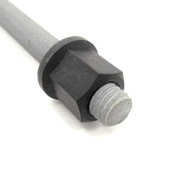 ATR-12-13UNC 0.50 inch x 13UNC Fiberglass All Thread Rod with FHN-12-13UNC 0.50 inch x 13UNC Fiberglass Reinforced Polyurethane Flanged Hex Nut 800x800 - Max-Gain Systems, Inc.