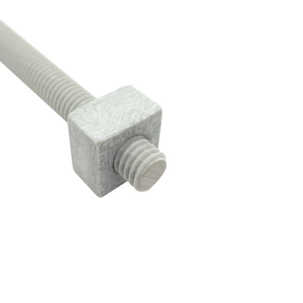 ATR-38-16UNC 0.375 inch x 16UNC Fiberglass All Thread Rod with SQN-38-16UNC 0.375 inch x 16UNC Fiberglass Square Nut 800x800 - Max-Gain Systems, Inc.
