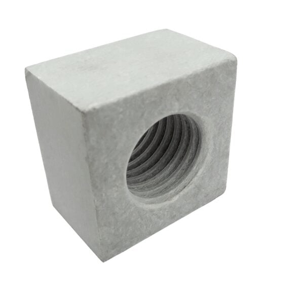 SQN-1-8UNC 1 inch x 8UNC Fiberglass Square Nut 800x800 - Max-Gain Systems, Inc.