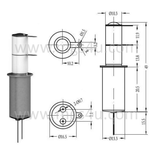 Greenstone V43B334 Vacuum Relay Drawing - Max-Gain Systems Inc