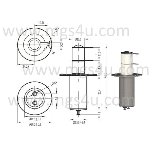 Greenstone V43B832 Vacuum Relay Drawing 800x800 - Max-Gain Systems Inc