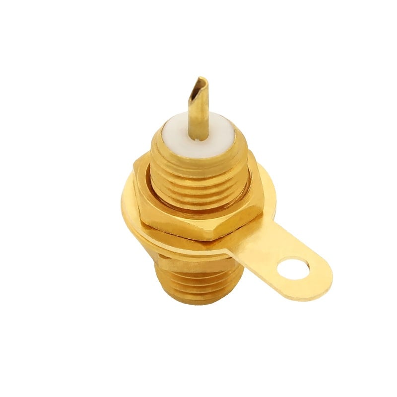 Grounding Lug for SMA female connectors - installed 800x800 - Max-Gain Systems Inc