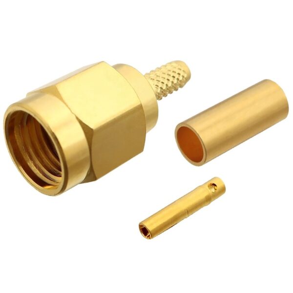 RP-SMA male Crimp Connector for RG-174, RG-316, LMR-100A, and other 0.110 Inch OD Coax 8895-RPSMA-174 800x800 - Max-Gain Systems, Inc.