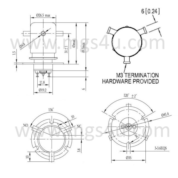 Greenstone VC-15WF Vacuum Relay Drawing 800x800 - Max-Gain Systems, Inc.