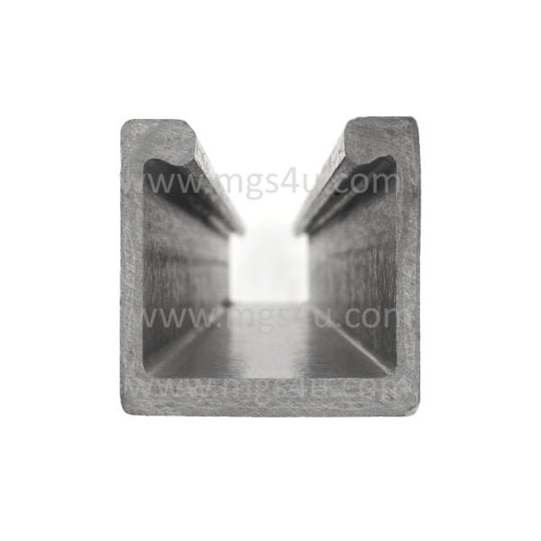CHN-1625-1625-200-125-F 1.625 On-Side x 1.625 On-Side x 0.125 inch WALL x 0.200 base Fiberglass Channel End Profile 800x800 - Max-Gain Systems, Inc.